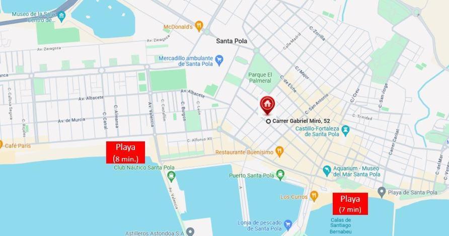 Céntrico apartamento con todo a estrenar en la playa Santa Pola Exterior foto